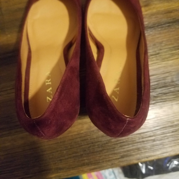 Zara trf burgundy suede heels - Picture 5 of 8